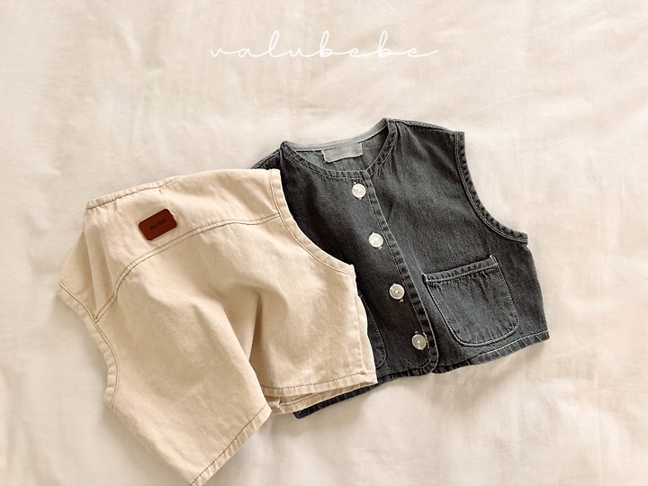 Valu Bebe - Korean Baby Fashion - #babyboutique - Over Denim Vest - 11