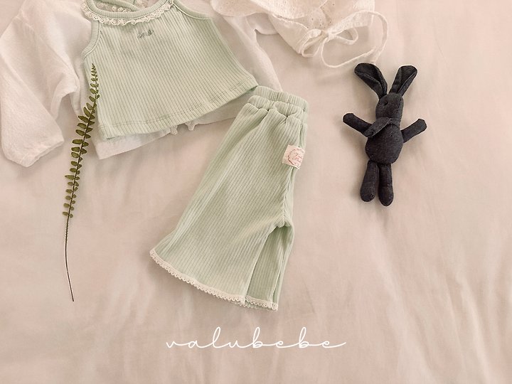 Valu Bebe - Korean Baby Fashion - #babyboutique - Cucumber Lace Bootcut Pants - 9