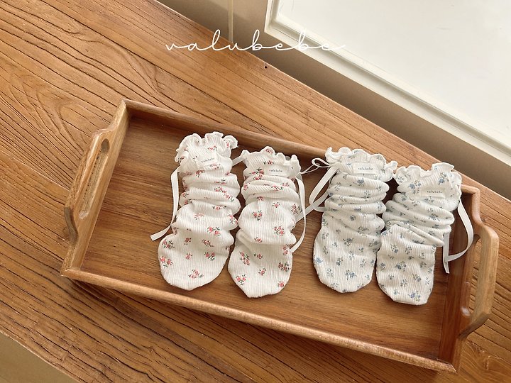 Valu Bebe - Korean Baby Fashion - #babyboutiqueclothing - Floral Ribbon Rolled Socks - 5