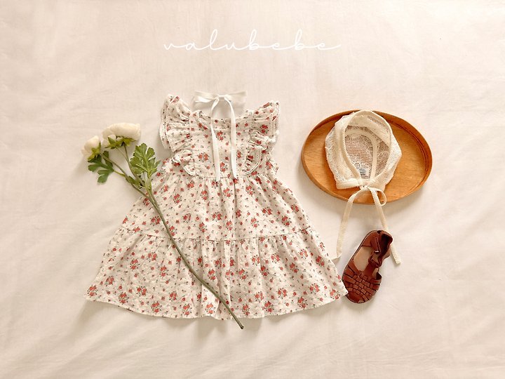 Valu Bebe - Korean Baby Fashion - #babyboutiqueclothing - Rosy Wing Frill One-piece - 3