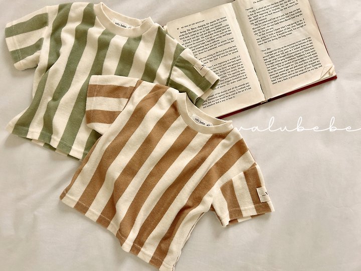 Valu Bebe - Korean Baby Fashion - #babyboutiqueclothing - Vertical Terry Tee - 12