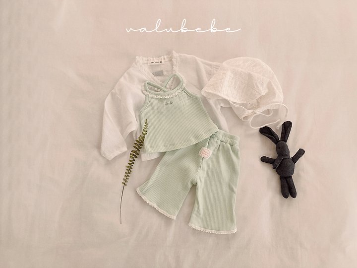 Valu Bebe - Korean Baby Fashion - #babyclothing - Cucumber Lace Top - 12
