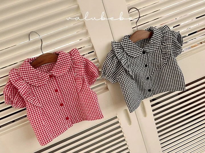 Valu Bebe - Korean Baby Fashion - #babyclothing - Bandi Check Blouse - 4
