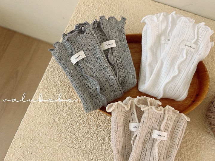 Valu Bebe - Korean Baby Fashion - #babyfashion - Eyelet Rolled Socks - 8
