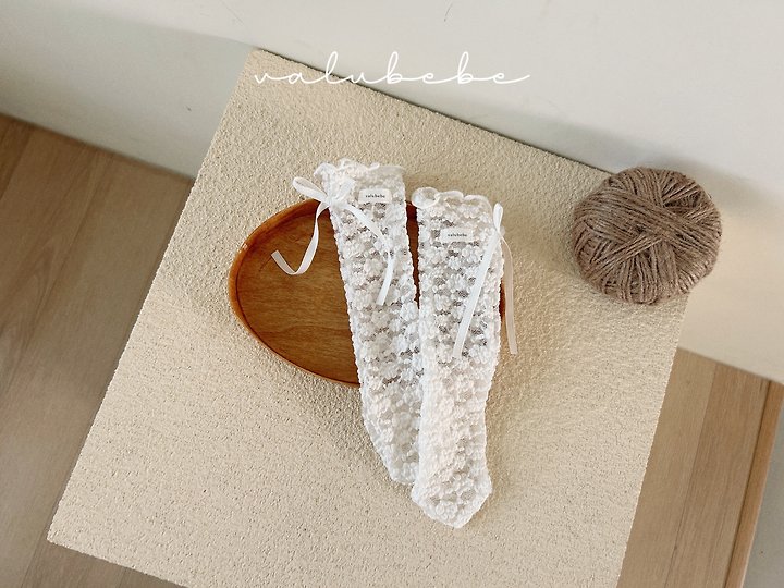 Valu Bebe - Korean Baby Fashion - #babyfever - Butterfly Lace Rolled Socks - 10