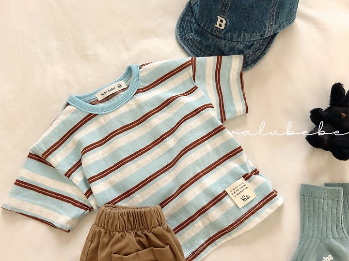 Valu Bebe - Korean Baby Fashion - #babyfever - Breeze Stripe Tee - 9