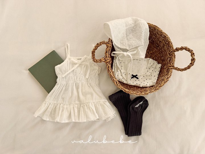Valu Bebe - Korean Baby Fashion - #babyfever - Shirring Strap One-piece - 12