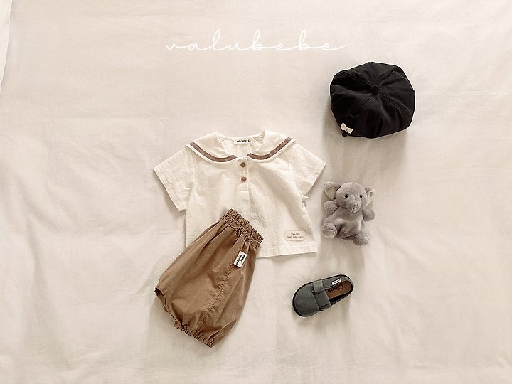 Valu Bebe - Korean Baby Fashion - #babyfever - Sailor Button Blouse - 3