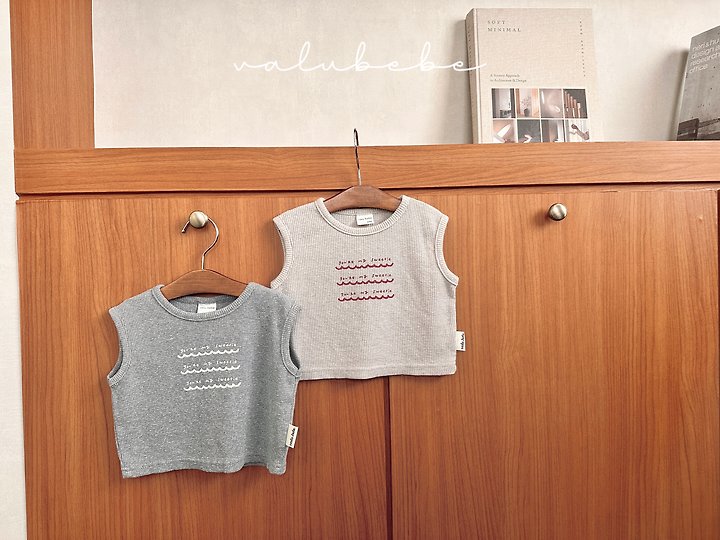 Valu Bebe - Korean Baby Fashion - #babyfever - Mitz Waffle Sleeveless Tee - 4