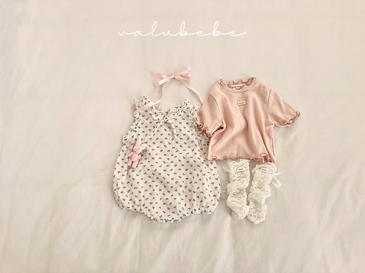 Valu Bebe - Korean Baby Fashion - #babygirlfashion - Eyelet Frill Tee - 12
