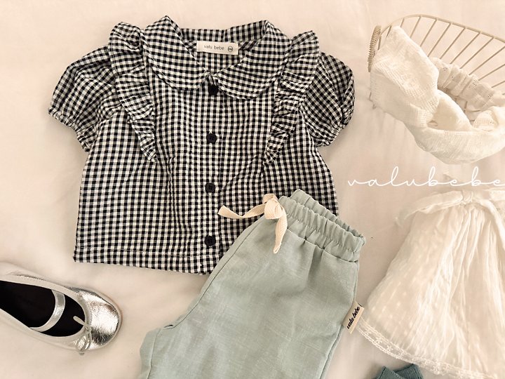 Valu Bebe - Korean Baby Fashion - #babygirlfashion - Bandi Check Blouse - 6