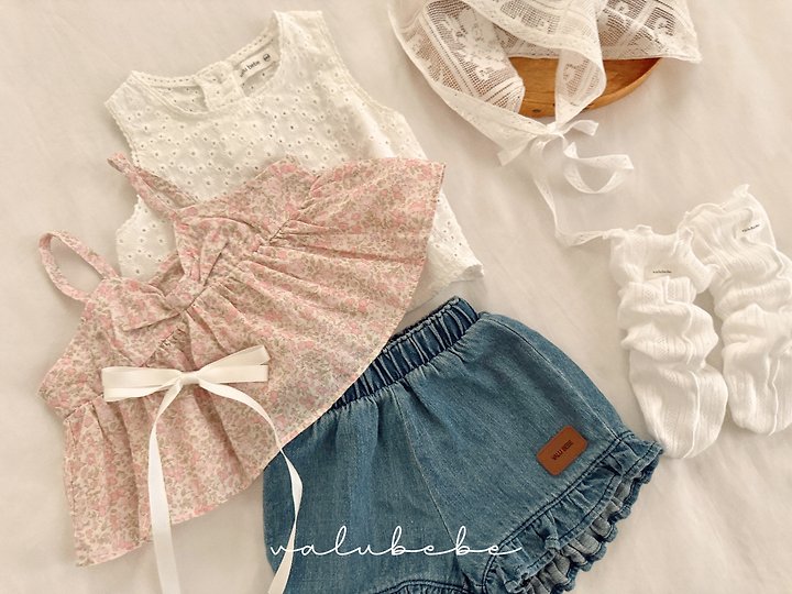 Valu Bebe - Korean Baby Fashion - #babygirlfashion - Frill Denim Pants - 10