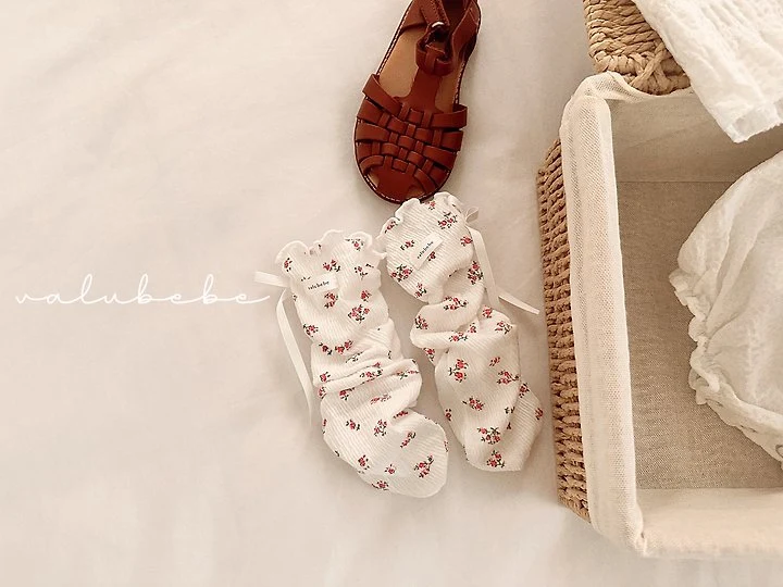 Valu Bebe - Korean Baby Fashion - #babylifestyle - Floral Ribbon Rolled Socks - 10