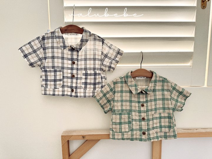 Valu Bebe - Korean Baby Fashion - #babylifestyle - Cool Jay Check Shirt - 10