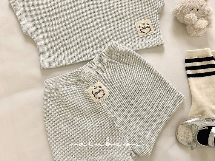 Valu Bebe - Korean Baby Fashion - #babylifestyle - Crople Waffle Pants - 9