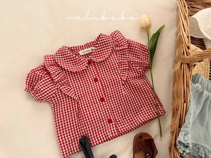 Valu Bebe - Korean Baby Fashion - #babylifestyle - Bandi Check Blouse - 7