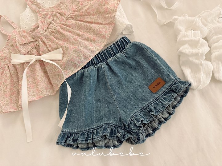Valu Bebe - Korean Baby Fashion - #babylifestyle - Frill Denim Pants - 11