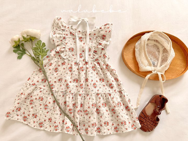 Valu Bebe - Korean Baby Fashion - #babyoninstagram - Rosy Wing Frill One-piece - 9