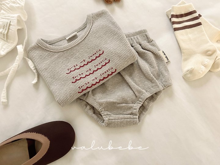 Valu Bebe - Korean Baby Fashion - #babyoninstagram - Mitz Waffle Sleeveless Tee - 6