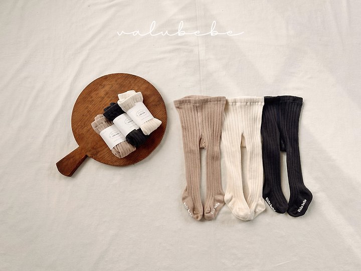 Valu Bebe - Korean Baby Fashion - #babyoninstagram - Velu Bebe Ribbed Tights
