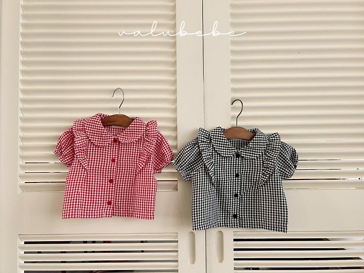 Valu Bebe - Korean Baby Fashion - #babyoninstagram - Bandi Check Blouse - 8