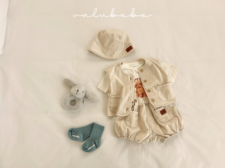 Valu Bebe - Korean Baby Fashion - #babyoninstagram - Over Denim Vest - 3