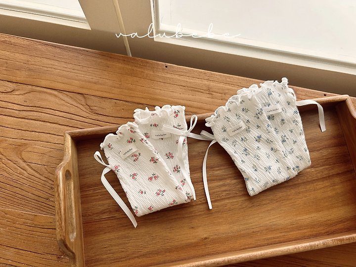 Valu Bebe - Korean Baby Fashion - #babyootd - Floral Ribbon Rolled Socks - 12