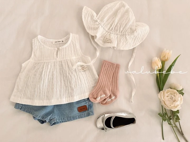 Valu Bebe - Korean Baby Fashion - #babyootd - Padded Panel Denim Pants - 8