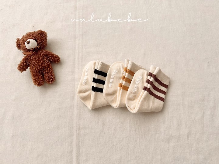 Valu Bebe - Korean Baby Fashion - #babyootd - Basic Line Socks - 6