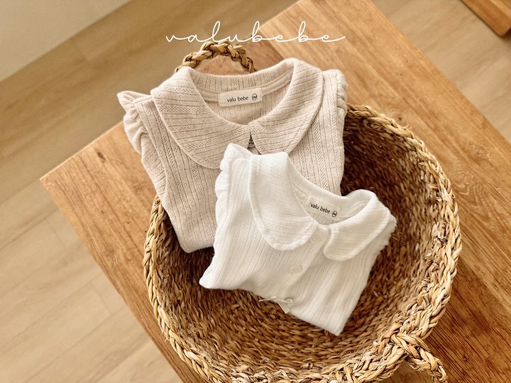 Valu Bebe - Korean Baby Fashion - #babyootd - Eyelet Round Puff Tee - 9