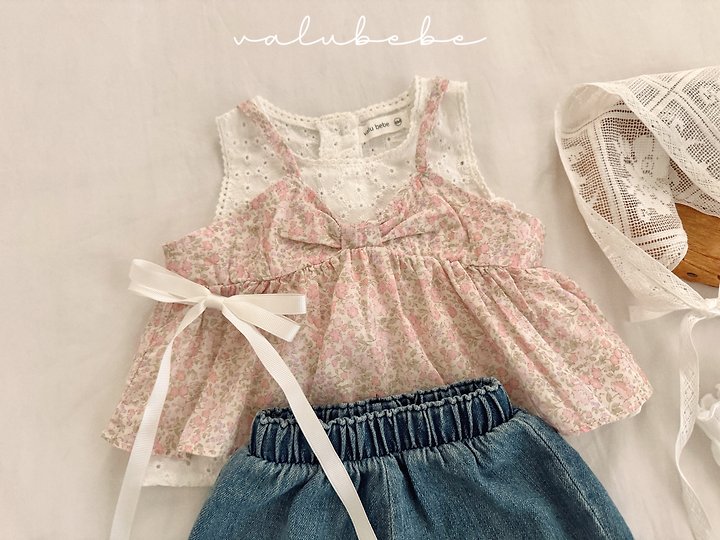 Valu Bebe - Korean Baby Fashion - #babyootd - Flow Ribbon Tie Blouse - 8
