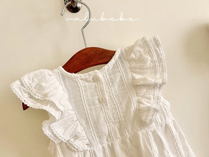 Valu Bebe - Korean Baby Fashion - #babyoutfit - Rosy Wing Frill One-piece - 11