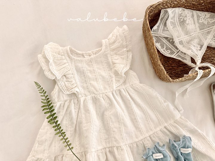 Valu Bebe - Korean Baby Fashion - #babyoutfit - Rosy Wing Frill One-piece - 12