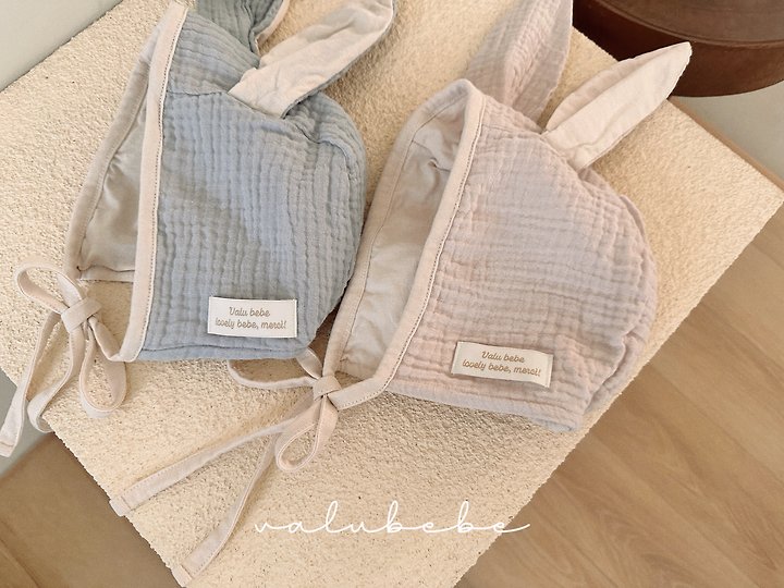 Valu Bebe - Korean Baby Fashion - #babyoutfit - Rabbit Color Block Bonnet Hat - 5