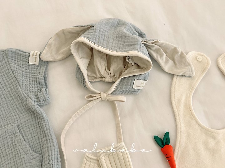 Valu Bebe - Korean Baby Fashion - #babyoutfit - Rabbit Color Block Bonnet Hat - 6
