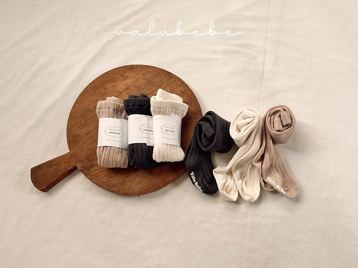 Valu Bebe - Korean Baby Fashion - #babyoutfit - Velu Bebe Ribbed Tights - 4