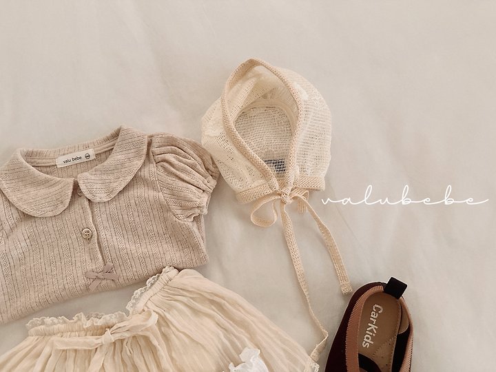 Valu Bebe - Korean Baby Fashion - #babyoutfit - Eyelet Round Puff Tee - 10