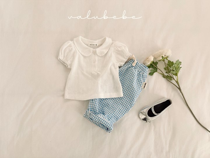 Valu Bebe - Korean Baby Fashion - #babyoutfit - Eyelet Round Puff Tee - 11
