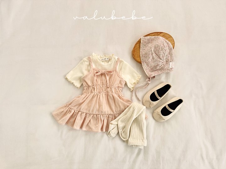 Valu Bebe - Korean Baby Fashion - #babyoutfit - Shirring Strap One-piece - 3