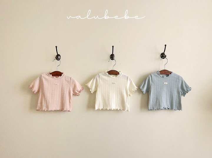 Valu Bebe - Korean Baby Fashion - #babyoutfit - Eyelet Frill Tee