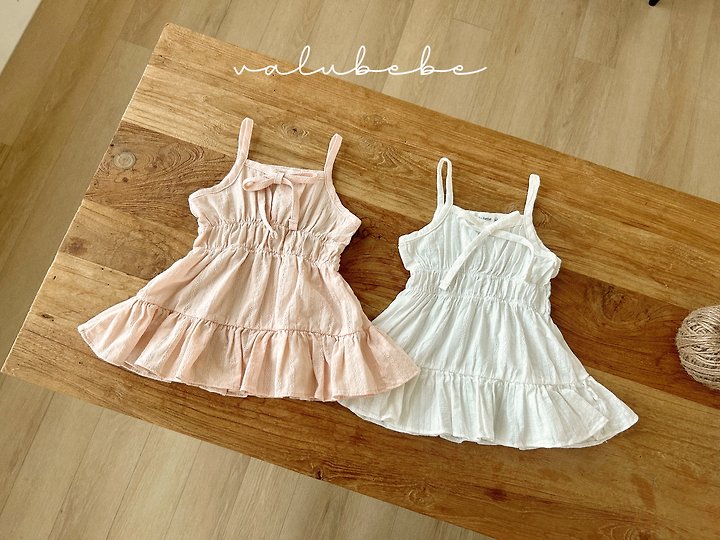 Valu Bebe - Korean Baby Fashion - #babyoutfit - Shirring Strap One-piece - 4