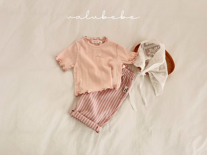 Valu Bebe - Korean Baby Fashion - #babywear - Eyelet Frill Tee - 3