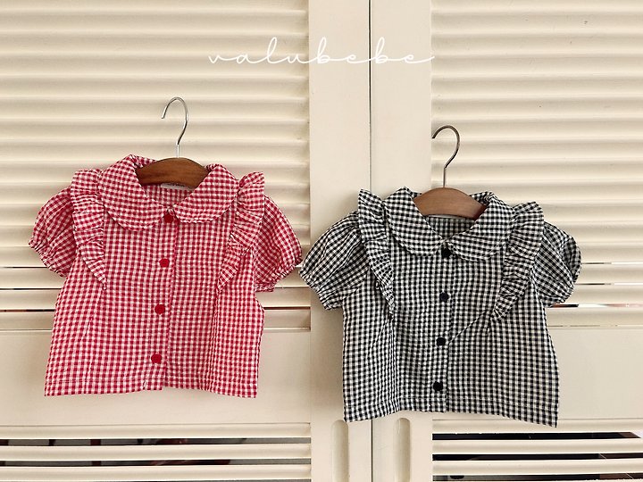 Valu Bebe - Korean Baby Fashion - #babywear - Bandi Check Blouse - 12