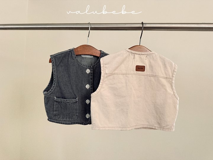 Valu Bebe - Korean Baby Fashion - #babywear - Over Denim Vest - 7