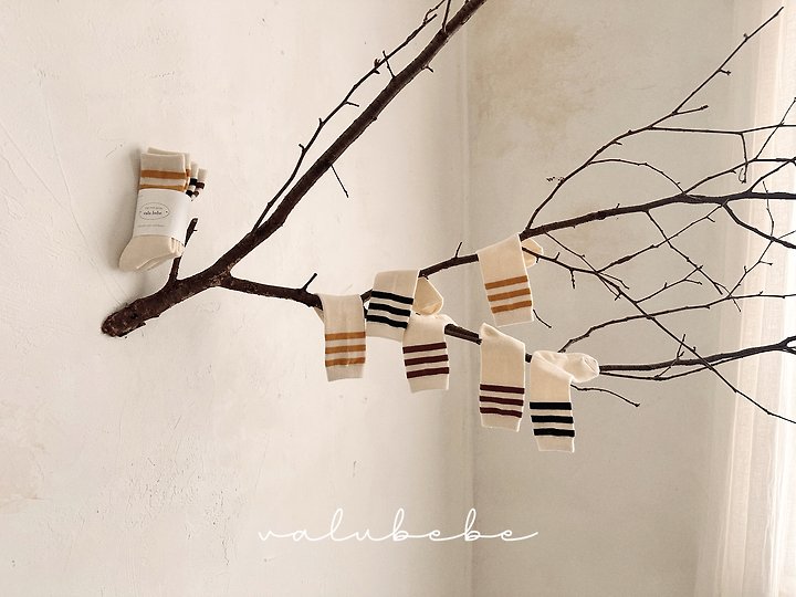 Valu Bebe - Korean Baby Fashion - #onlinebabyboutique - Basic Line Socks - 10