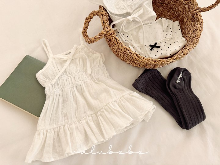 Valu Bebe - Korean Baby Fashion - #onlinebabyboutique - Shirring Strap One-piece - 5