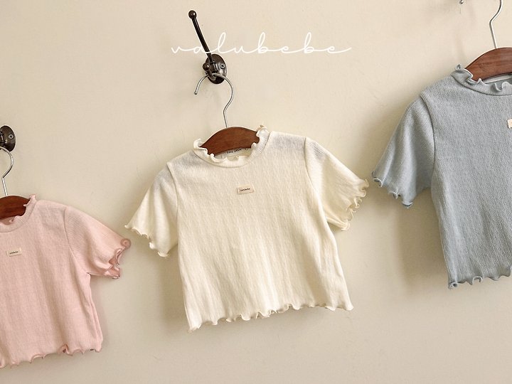Valu Bebe - Korean Baby Fashion - #babywear - Eyelet Frill Tee - 4