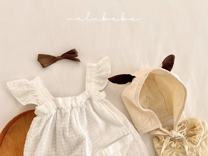 Valu Bebe - Korean Baby Fashion - #onlinebabyboutique - Frill Wing Suspender Suit - 12