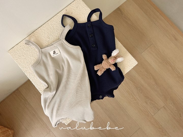 Valu Bebe - Korean Baby Fashion - #onlinebabyshop - Madeleine Ribbed Suit - 12