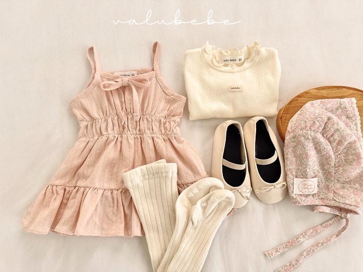 Valu Bebe - Korean Baby Fashion - #onlinebabyshop - Shirring Strap One-piece - 6